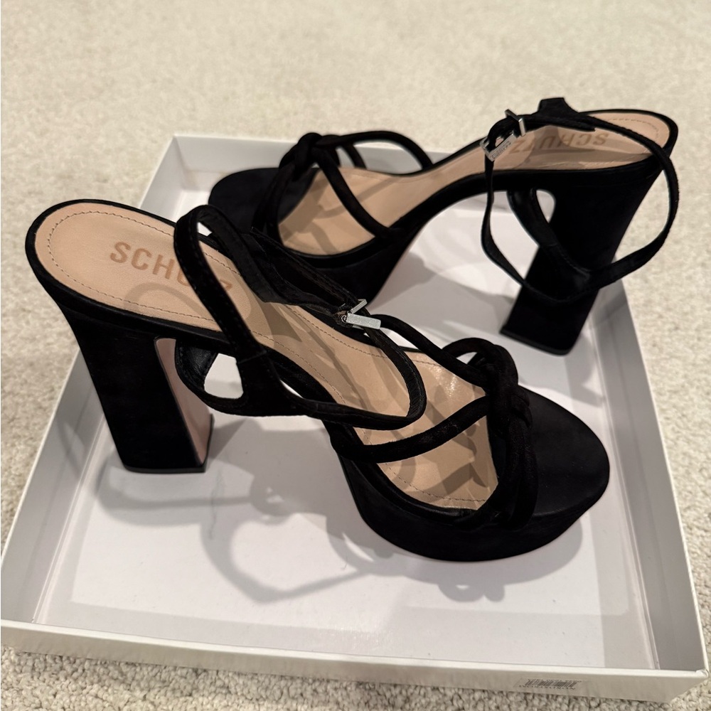 SCHUTZ Black Platform Heels